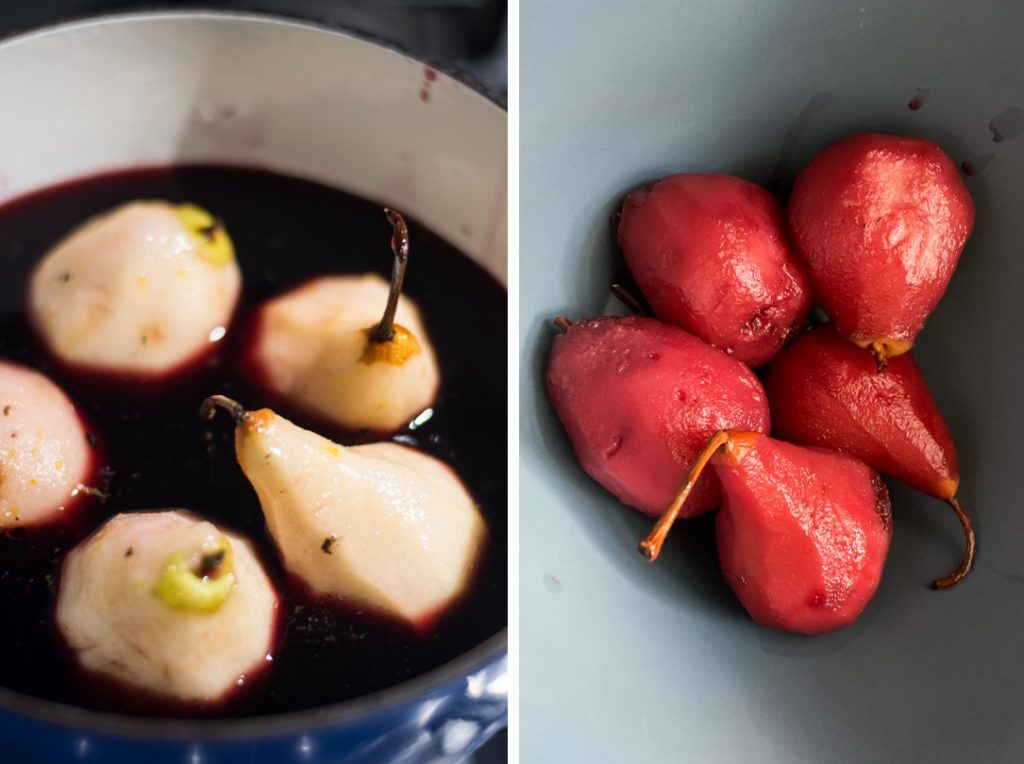 Cabernet Poached Pears