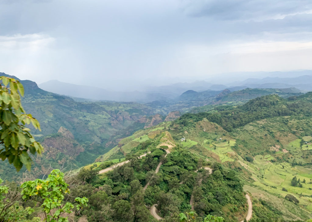 Going up in the Simien Mountains