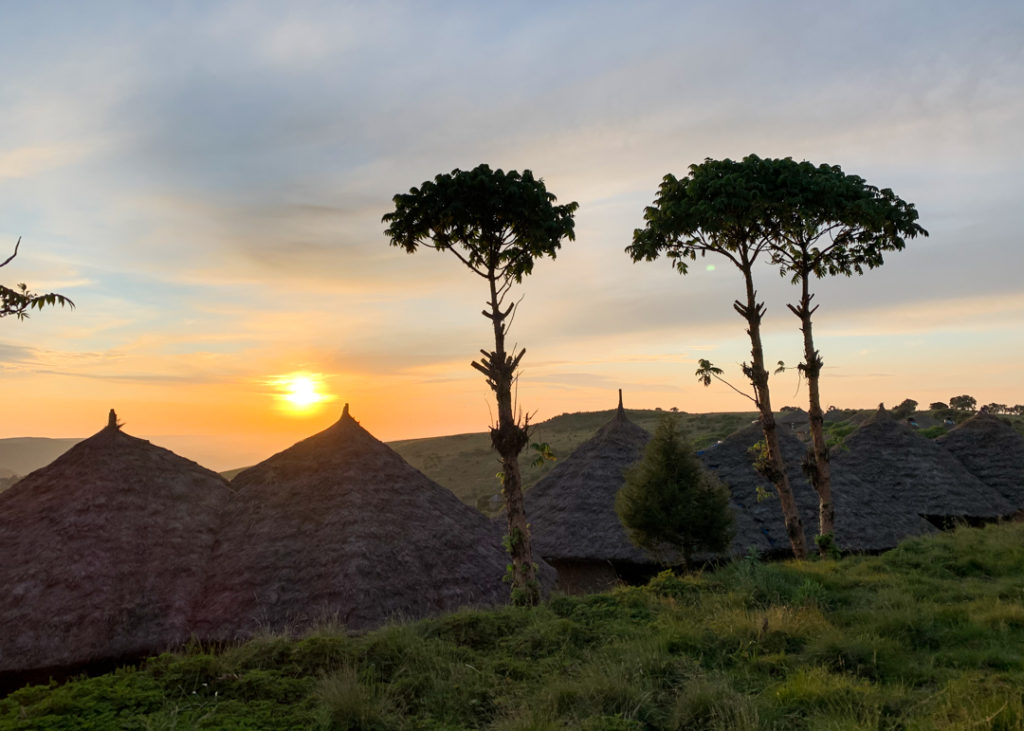 Sunset at Simien Lodge