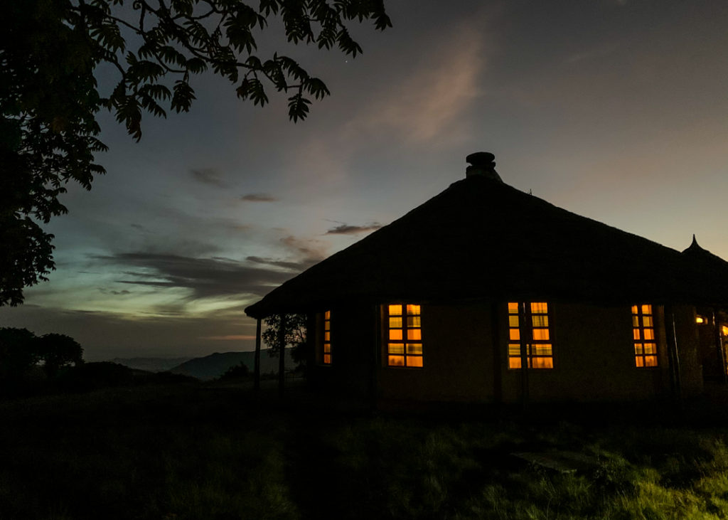 Nightfall on Simien Lodge