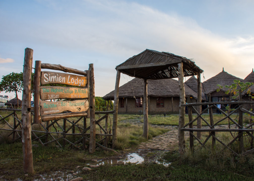 Arriving at Simien Lodge