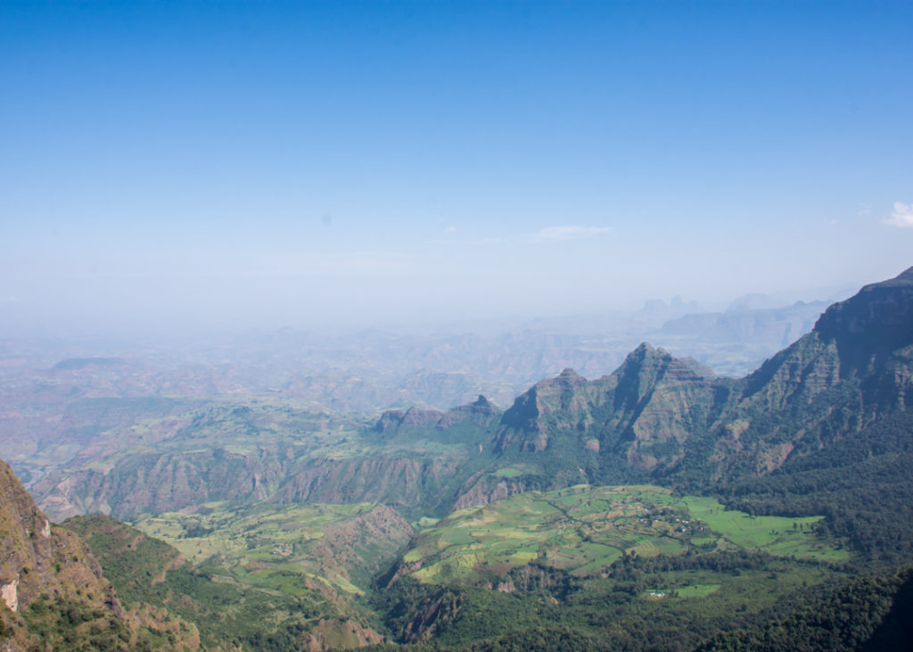 Panoramic views over Simien Mountains National Park