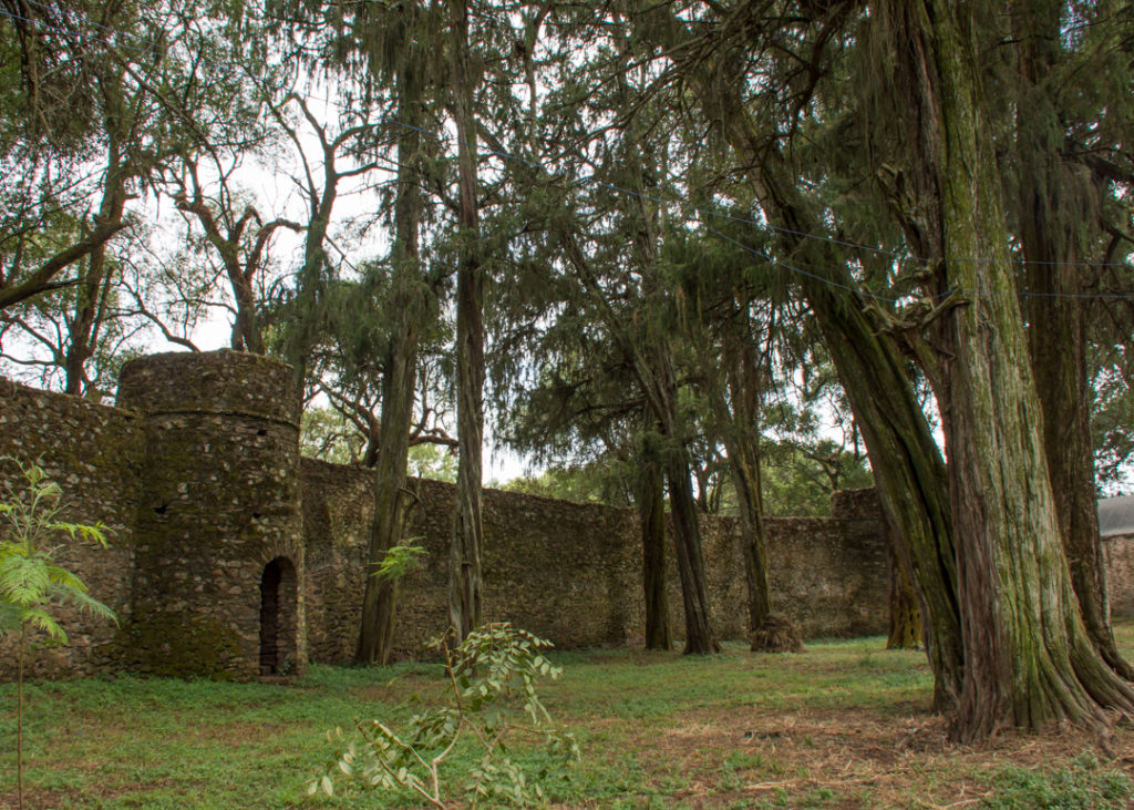 Outside Debre Birhan Selassie church in Gondar