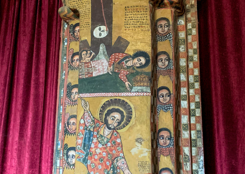 Paintings in Debre Birhan Selassie church in Gondar