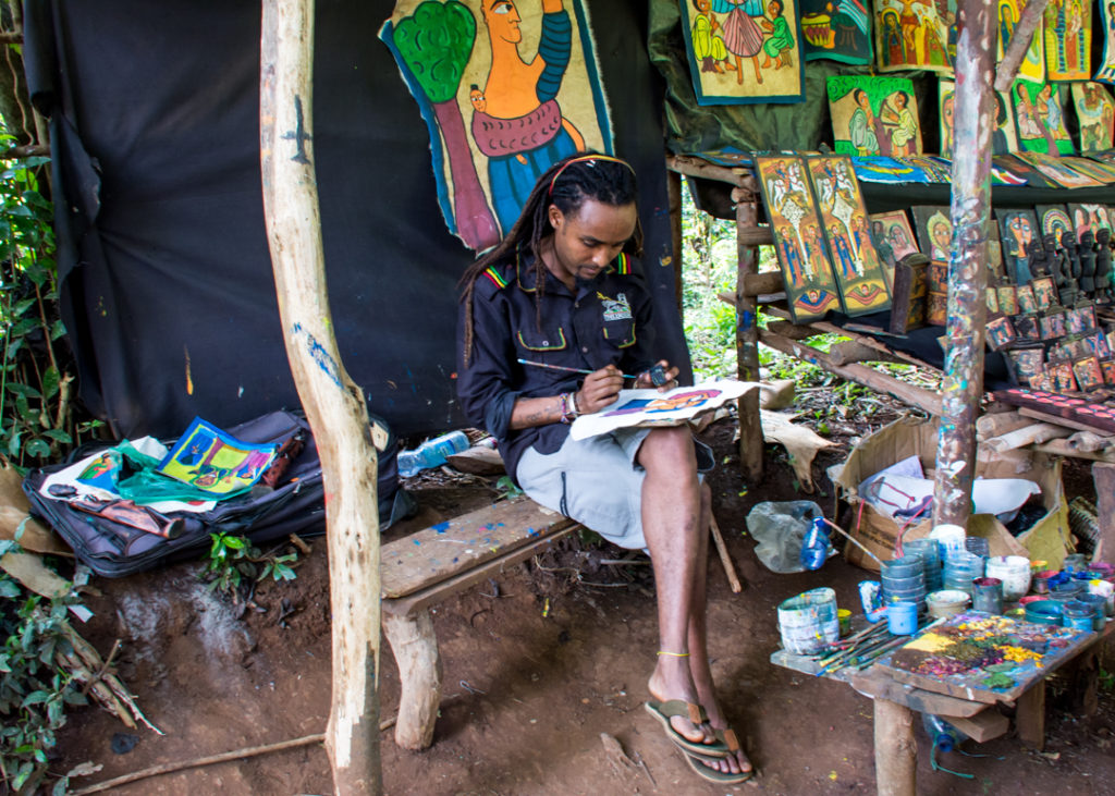 Painter on Lake Tana