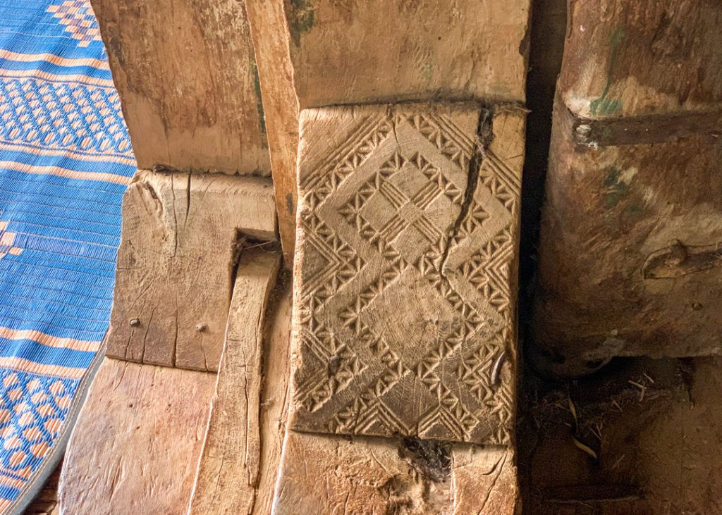 Wood carvings in Ura Kidane Meret monastery