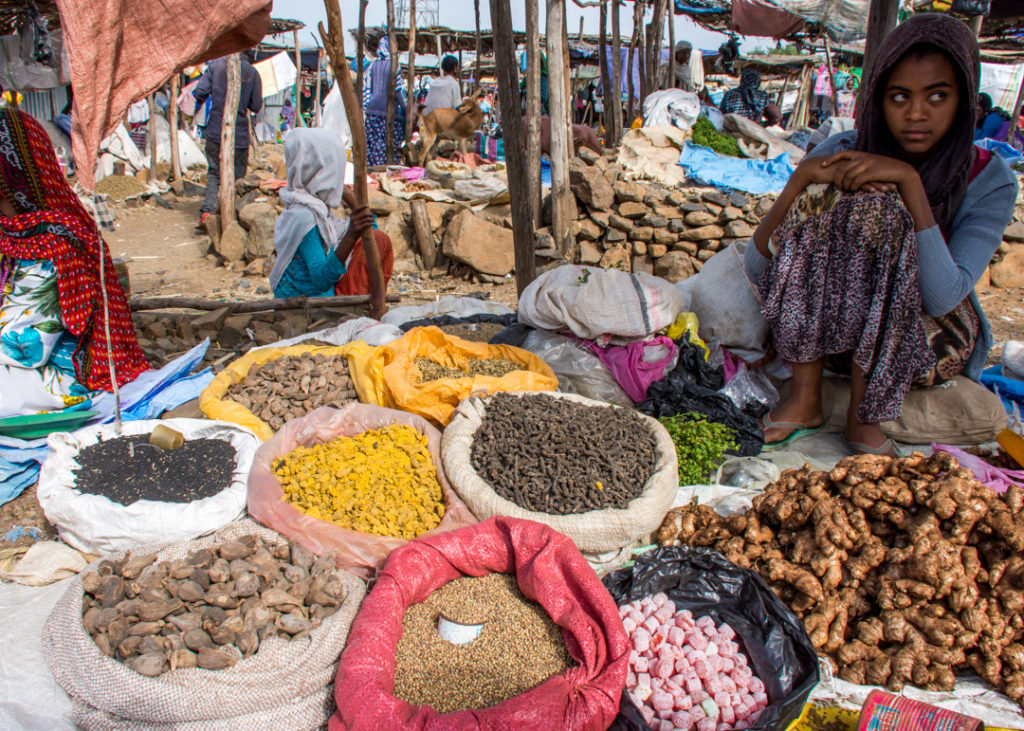 Girl at the market in Ethiopia