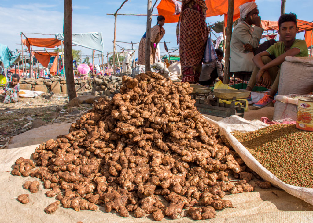 Ginger at the market 