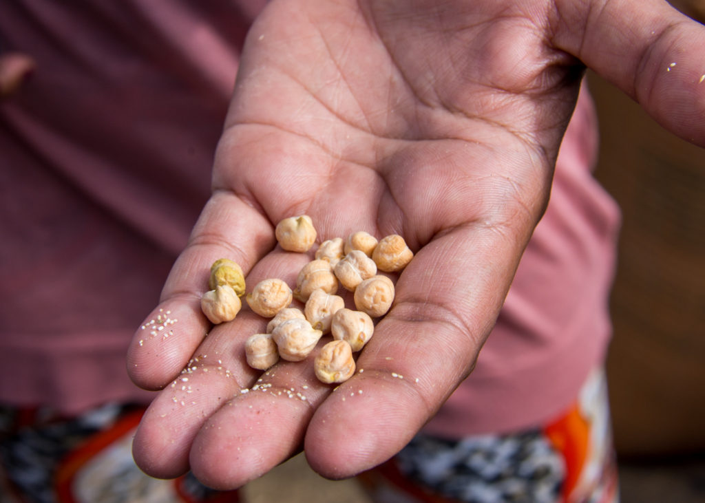 Chickpeas at the market