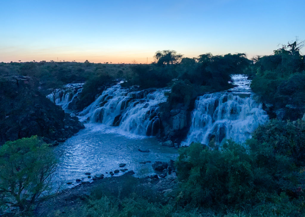 Awash Falls at sundown