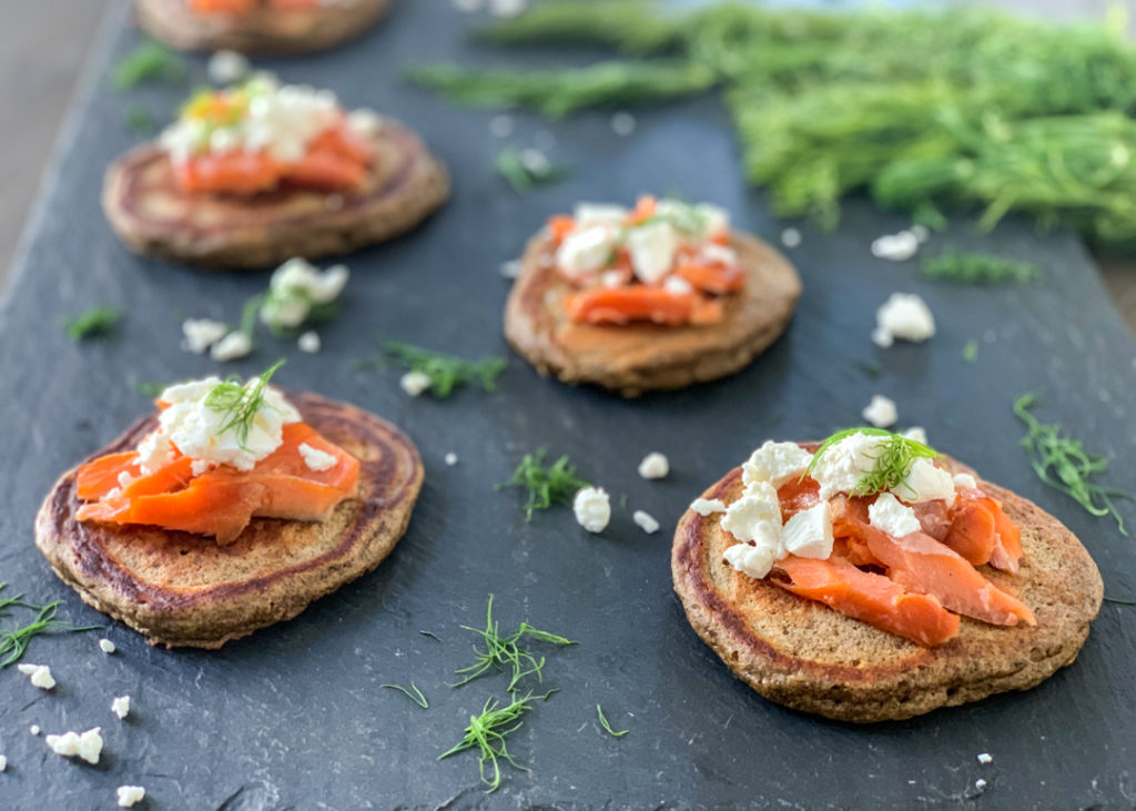 Buckwheat Blinis with Smoked Salmon