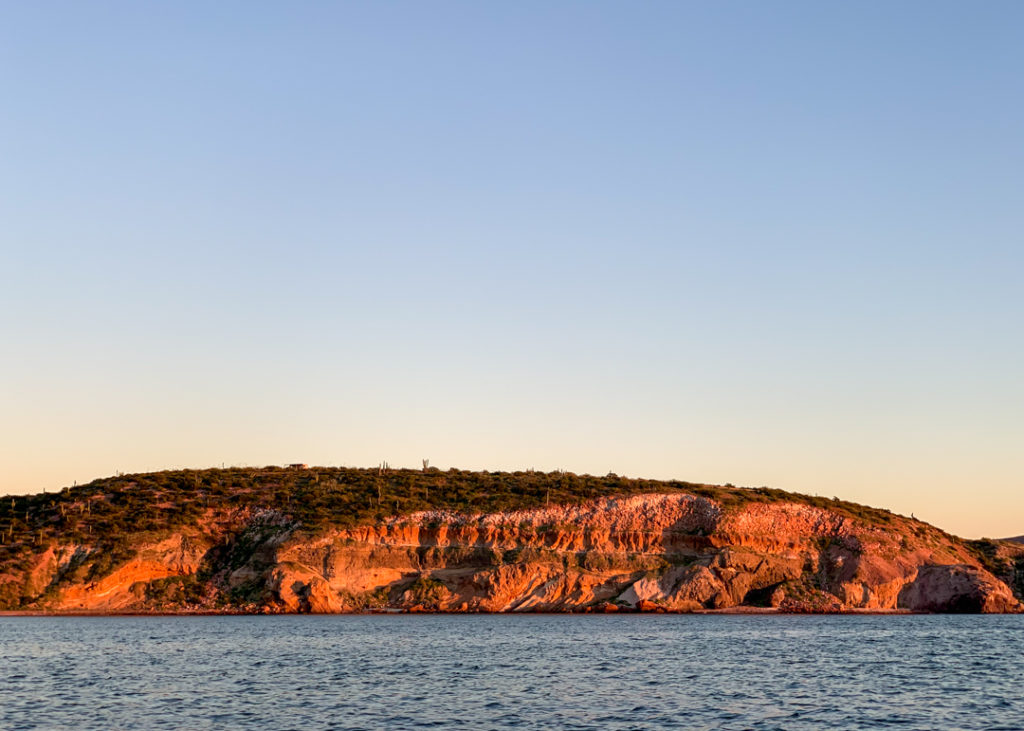 Isla Espiritu Santo at sunset