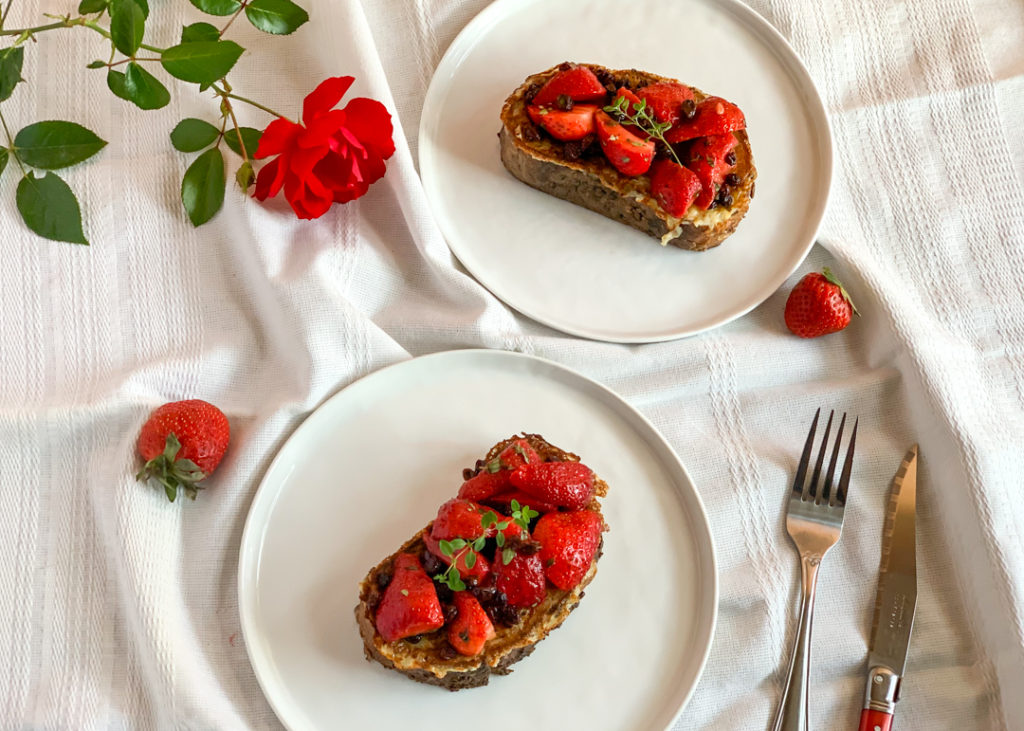 French Toast with Strawberry Salad