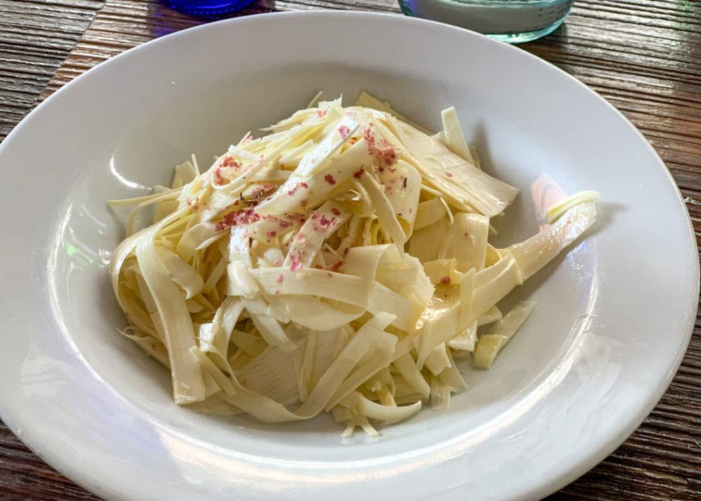 Hearts of Palm Salad at Abasto restaurant in Usaquen