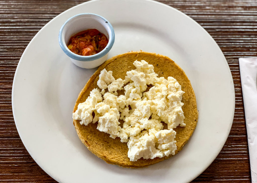 Arepa at Abasto restaurant in Usaquen