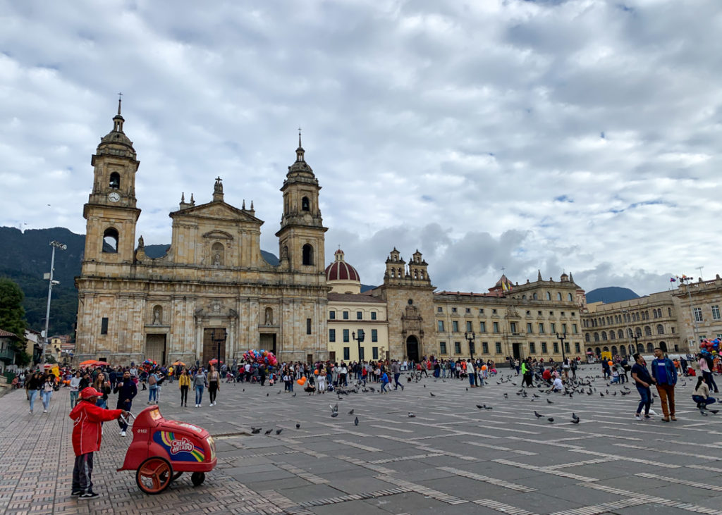 Bolivar Square in Bogota, Colombia