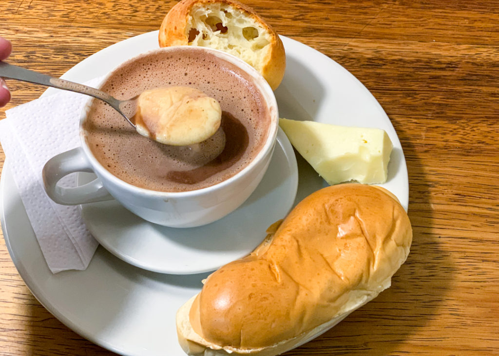 Hot Chocolate and Cheese at La Puerta Falsa - Bogota 