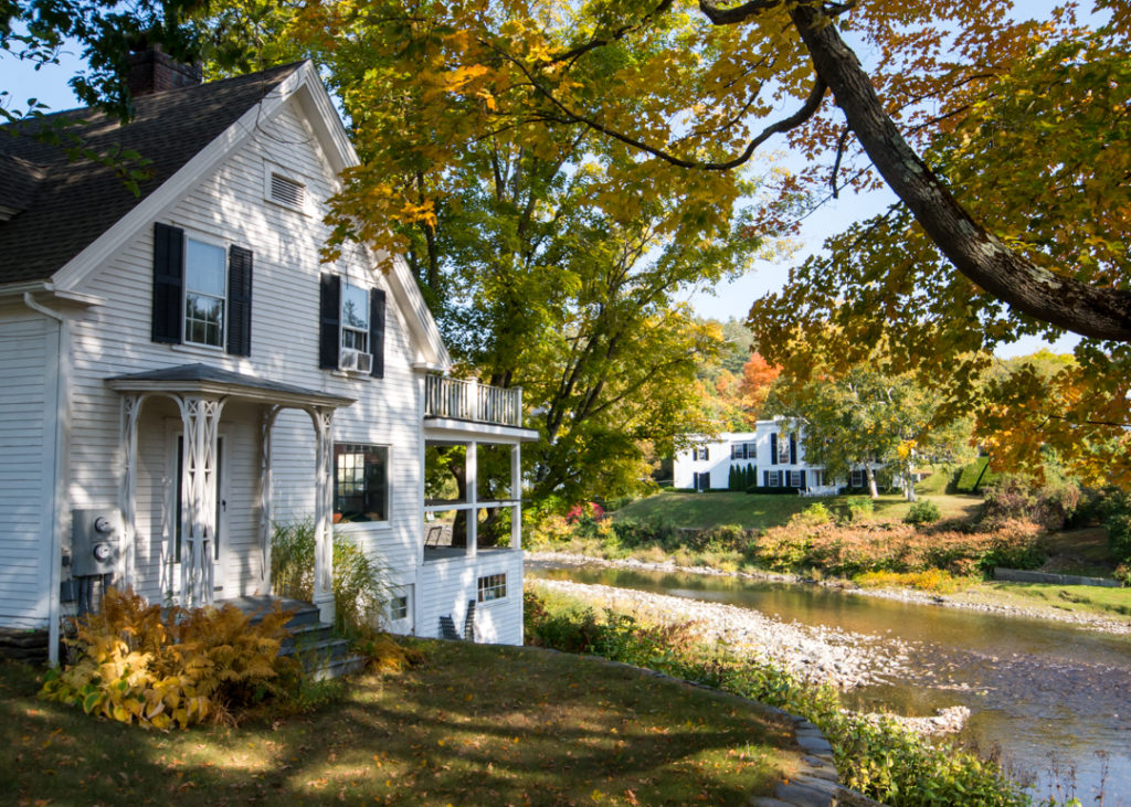 River scene in Woodstock Vermont