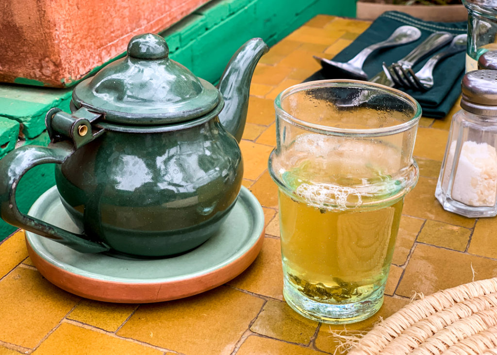Mint tea at L'Mida in Marrakesh