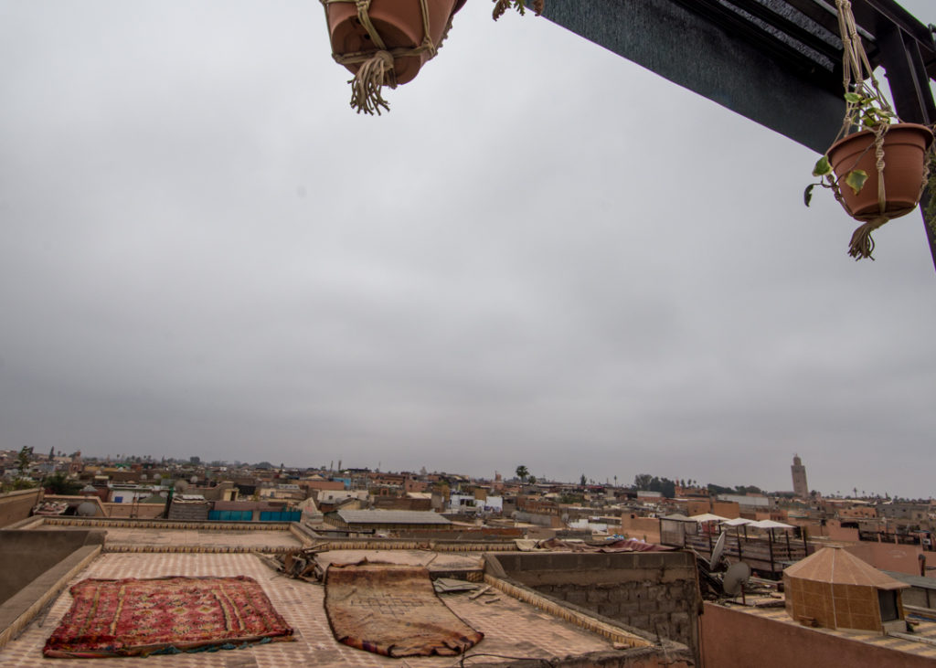 View from L'Mida terrace in Marrakesh