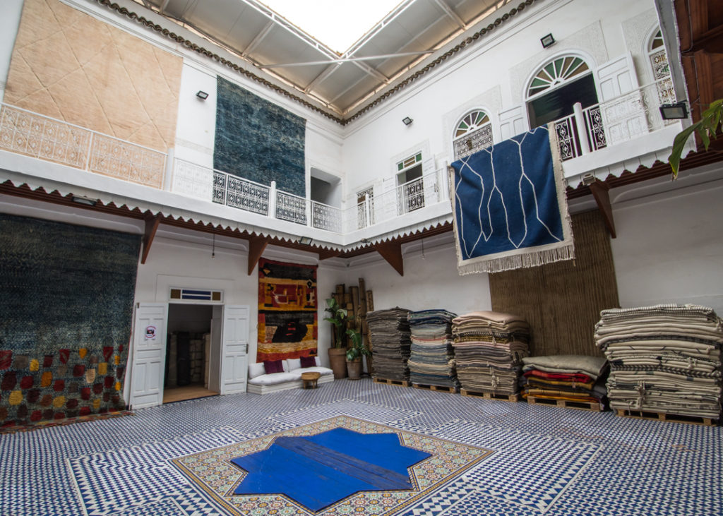 Rugs shop in Marrakesh