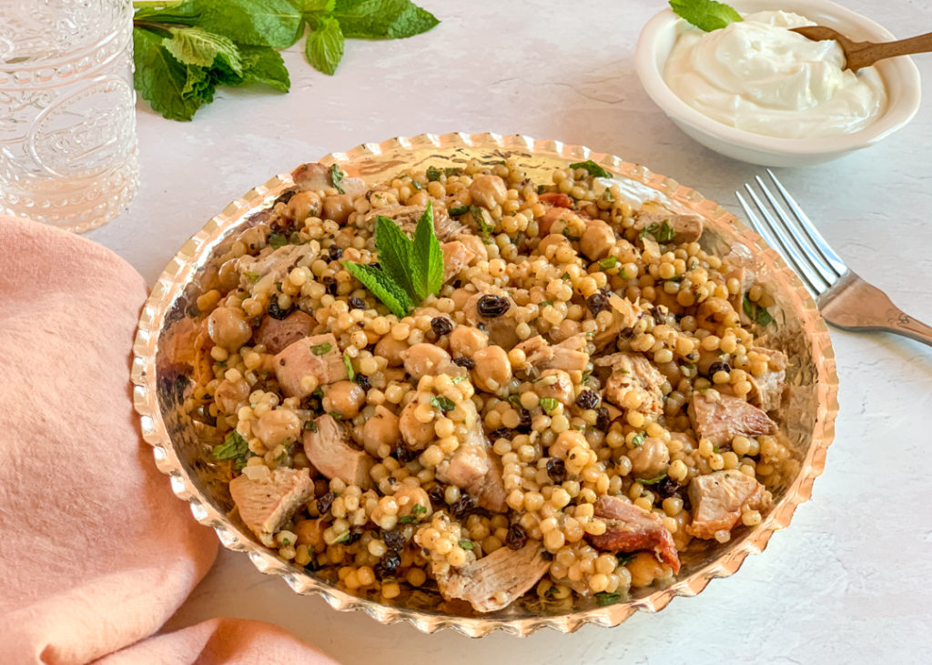Spiced couscous and turkey pilaf
