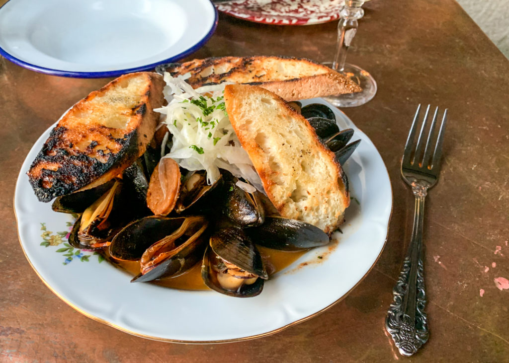 Mussels at Project Social in Bar Harbor