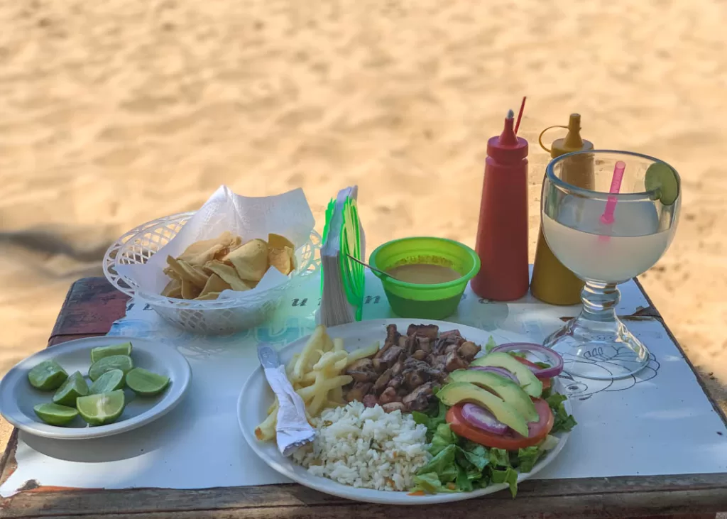 Lunch at Playa Manzanillo