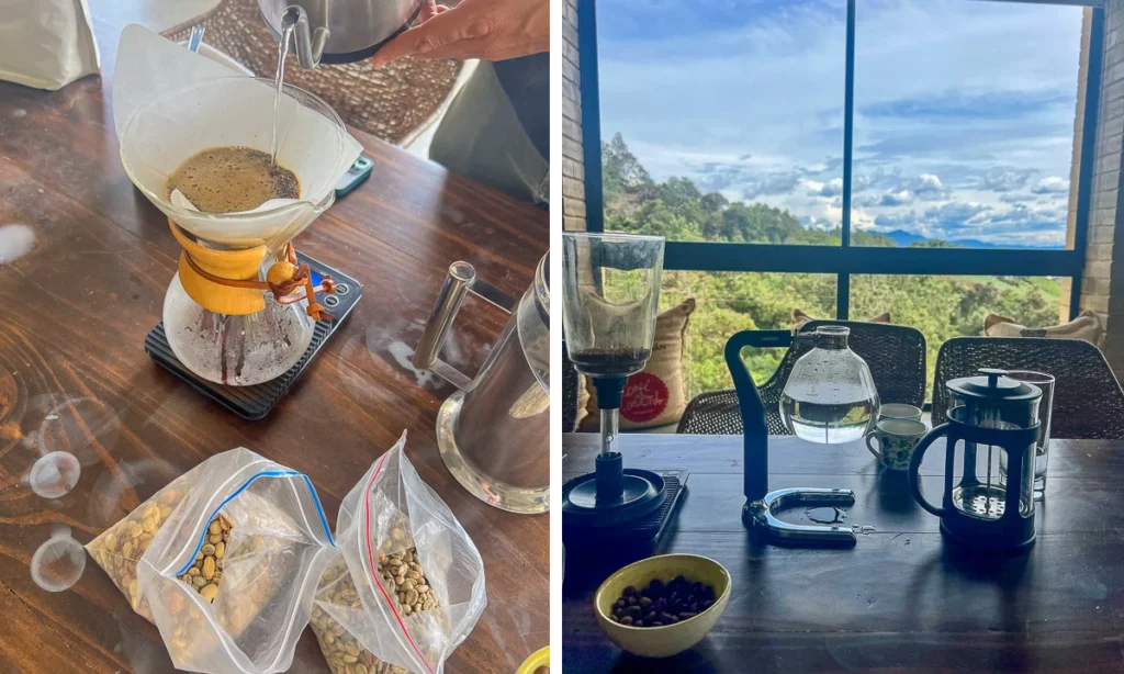 Coffee tasting at Cannúa Ecolodge, Colombia