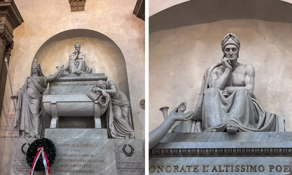 Dante inside Santa Croce