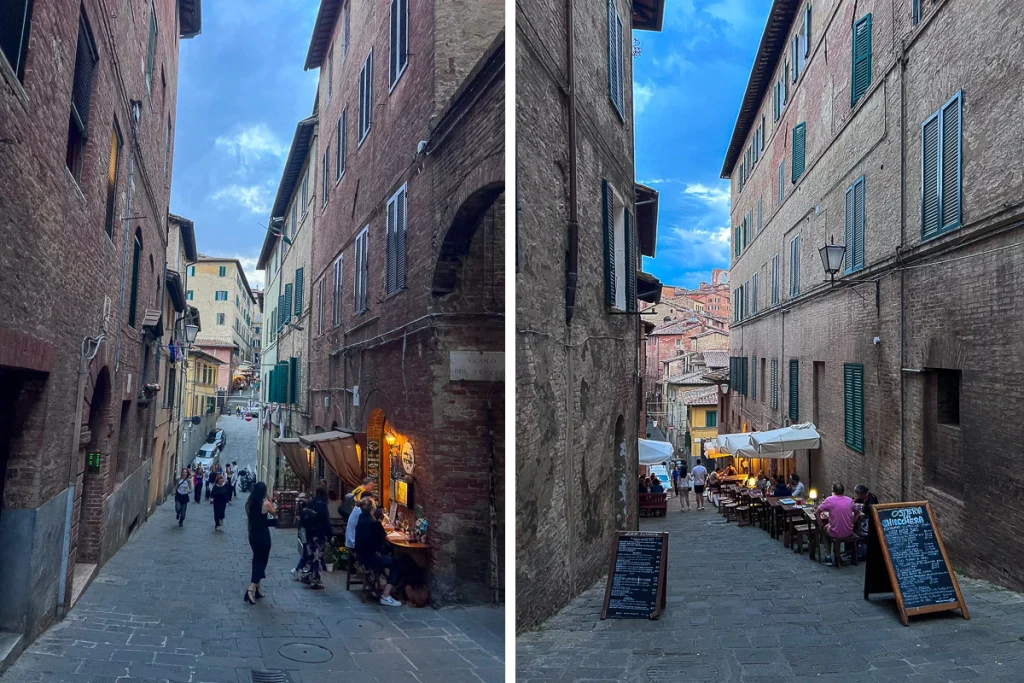 Dinner time in Siena