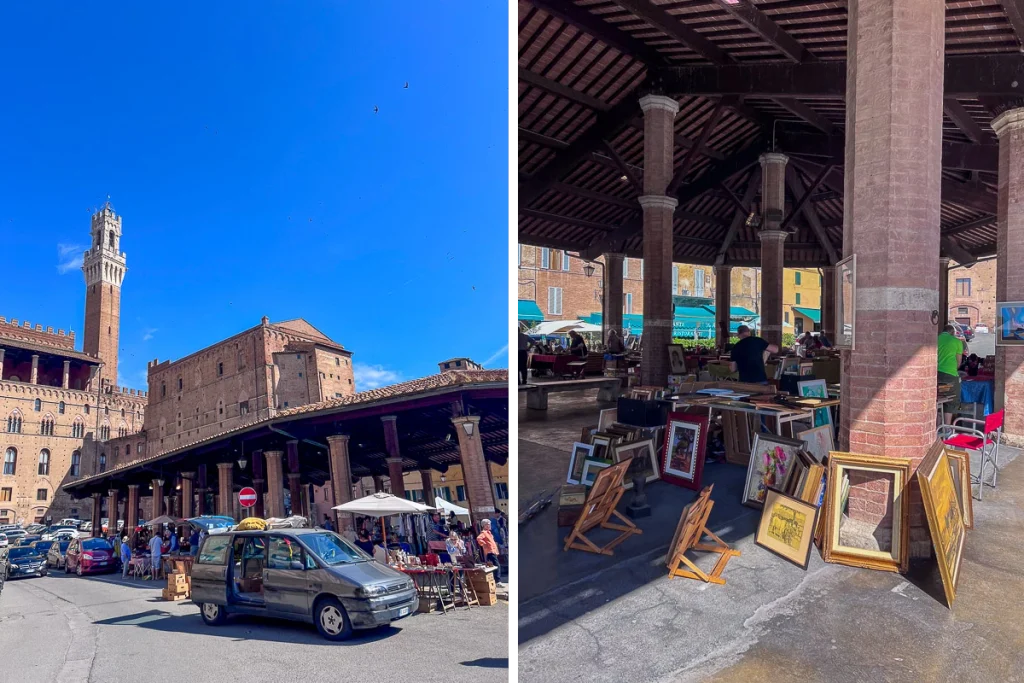 Antiques market in Siena
