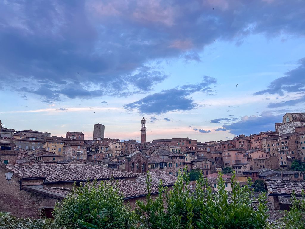 Siena at sunset
