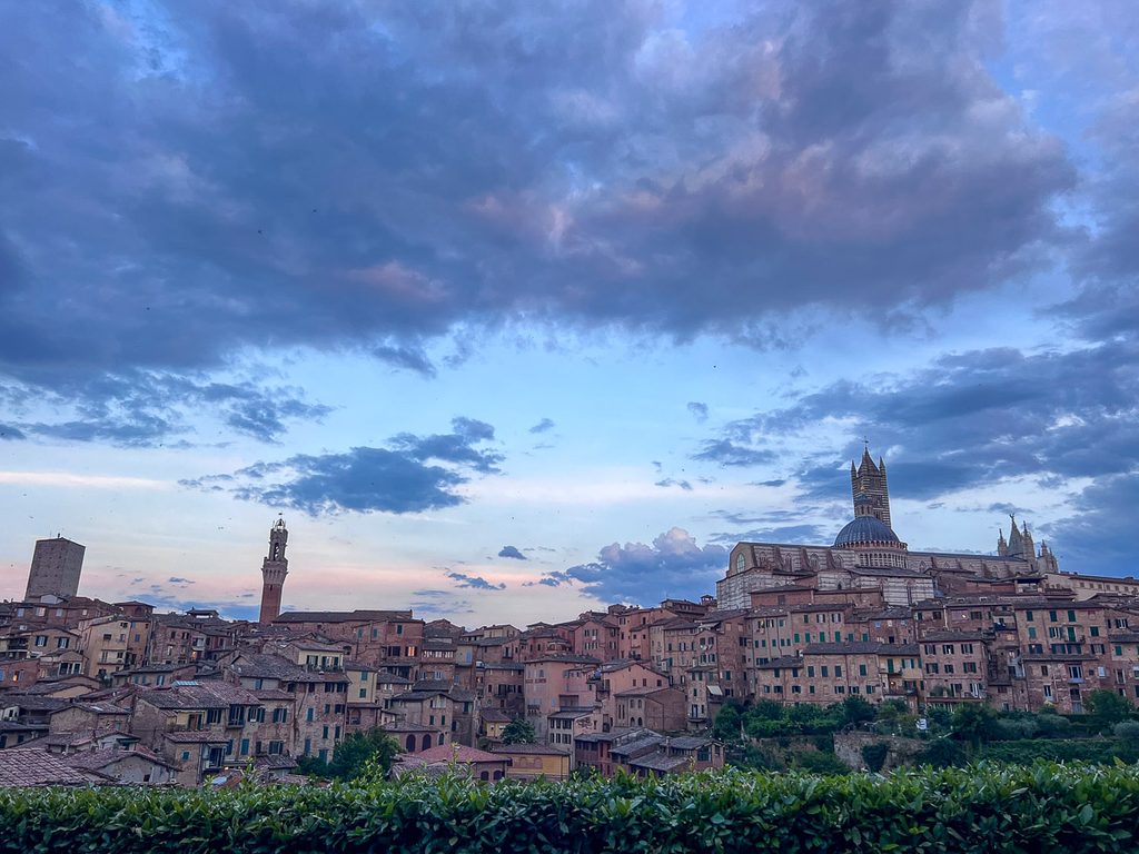 Siena at sunset