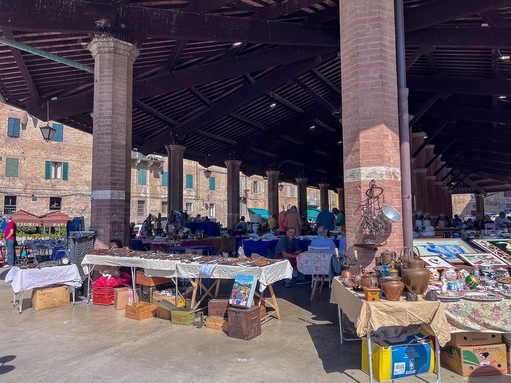 Antiques market in Siena